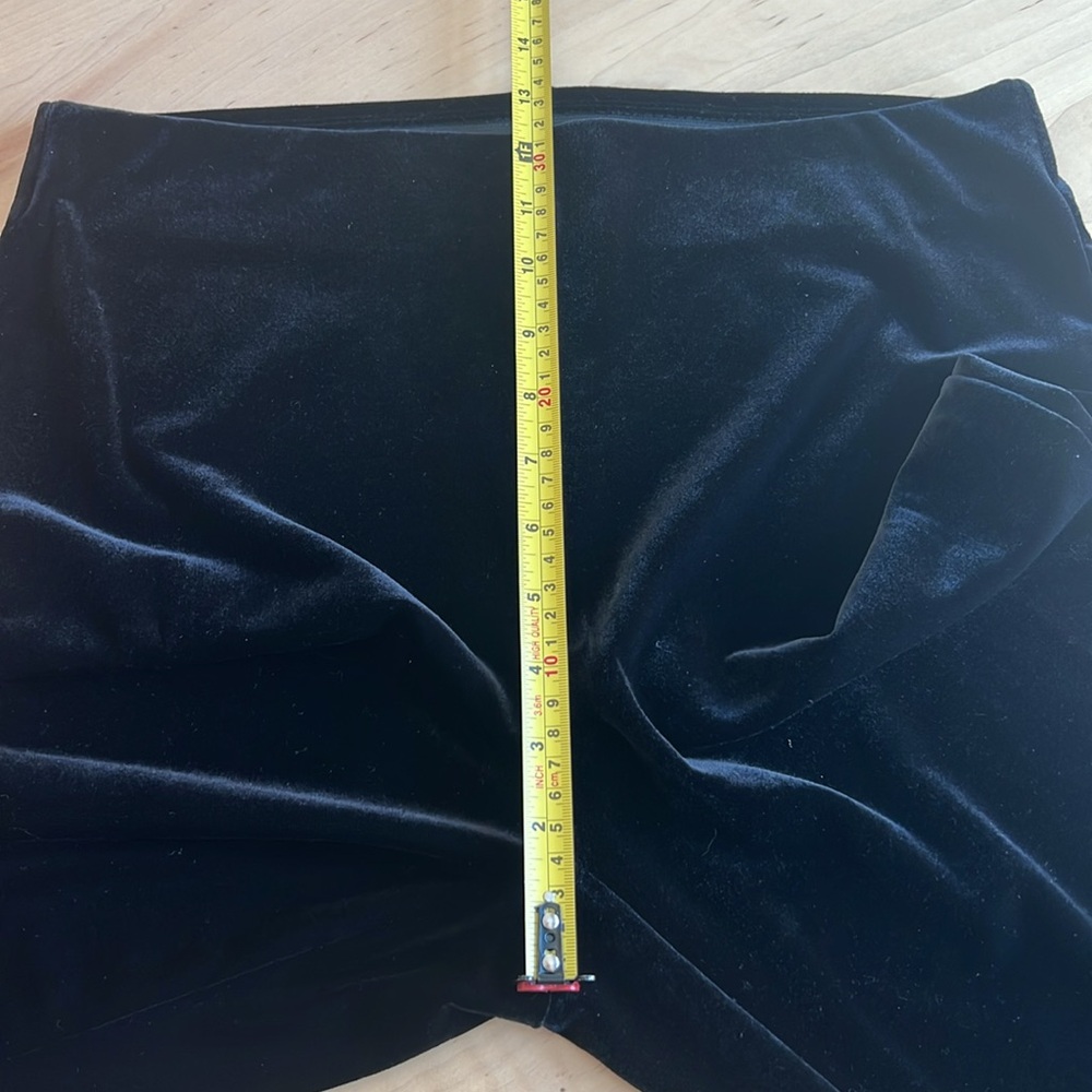 CHICO’S Knit Pull-On Black Velvet Leggings - Picture 8 of 11